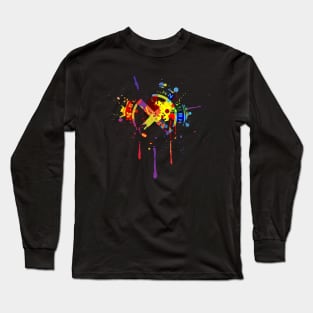 ABD paint splatter Long Sleeve T-Shirt